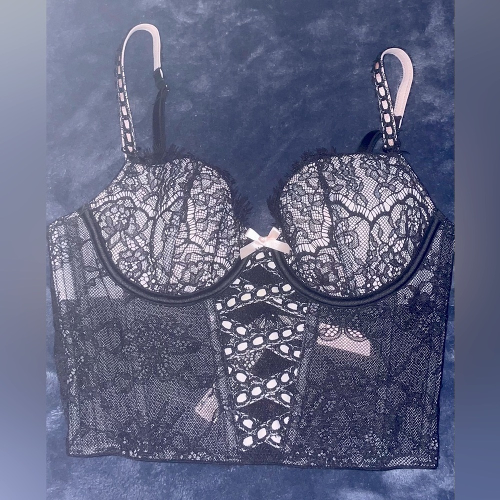 Y2k Victoria secret PINK corset bustier top